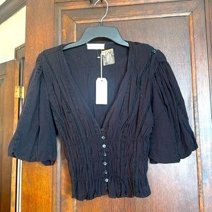 NWT Black Blouse M  - Romantic.Sexy.New